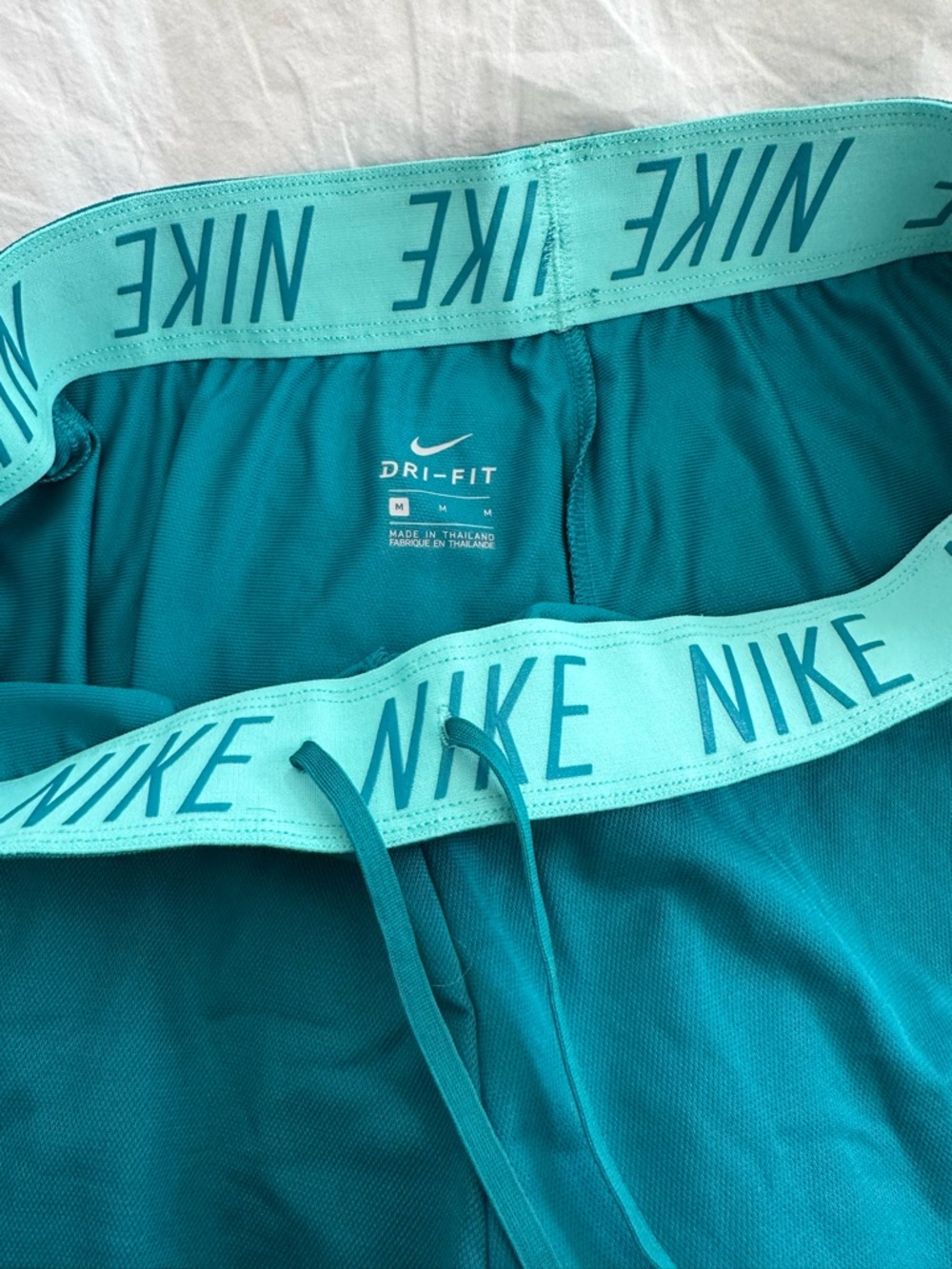 Nike Women’s Athletic Shorts — Teal & Light Teal Waistband